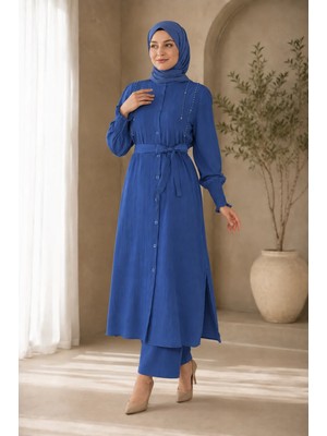 Missvalle Inci Detaylı Takım Indigo 19360