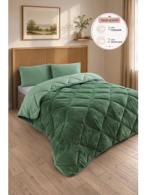 Formeya Premium Çift Taraflı Wellsoft Yorgan Seti Battal Boy 215X235 cm – 2 Adet Yastık Kılıflı