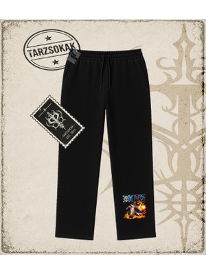 Tarzsokak One Piece Anime Karakterleri  Unisex Baggy Eşofman Altı Beyaz