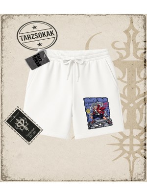 Tarzsokak One Piece Anime Karakterleri  Unisex Şort Beyaz