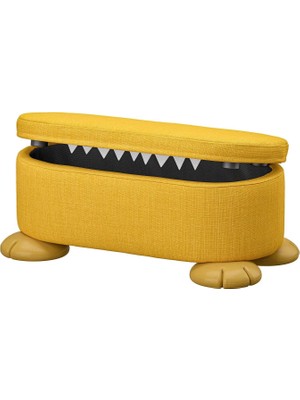 IKEA Grejsımojs Sarı 24X57X32 cm Depolamalı Puf
