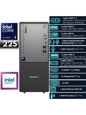 Lenovo Neo 50T Thınkcentre Ultra 5-225 64-Gbddr5 2 Tbssd Intel Graphics Windows 11 Pro Masaüstü Bilgisayar 13BD007UTRQB28