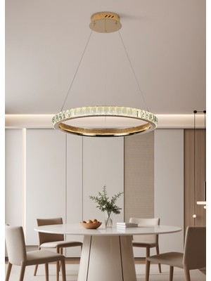 Apliqa Luca 60 Lık Gold Ledli Avize