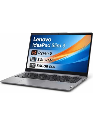 Marmara Qumasch Lenovo Ideapad Slim 3 82XQ00RWTX Ryzen 5 7520U 8gb 512GB SSD 15.6 Full Hd Dos Taşınabilir Bilgisayar