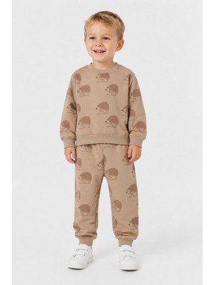 Monox Unisex Şardonlu ( Içi Polarlı ) Baskılı 3 Iplik Takım