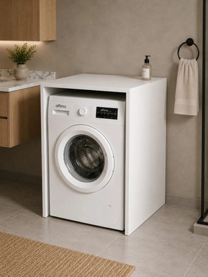 Bayold Mobilya Venüs Çamaşır Makine Dolabı Çok Amaçlı Dolap Banyo Dolabı Beyaz 1008