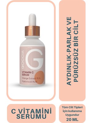 Goccia Aydınlatıcı | Leke Karşıtı C Vitamini Serumu 20ML