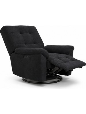 Smarto Relax Porto Comfort Elektrikli Döner Sallanan TV Koltuğu Kontrol Panelli Ergonomik Polyester Baba Koltuğu