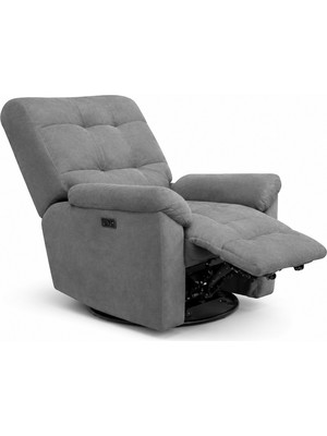 Smarto Relax TV Koltuğu PORTO Comfort Döner ve Sallanan Elektrikli Mekanızmalı Sırt Dayanağı Kontrol Panelli Ergonomik 8 farkli renk seçenek Dekoratif Baba Koltuğu