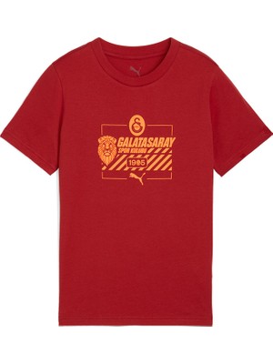 Puma Galatasaray Ftblculture Erkek Tişört 3XL Nefes Alabilir Kumaş ve Cesur Desen ile Günlük Kullanım