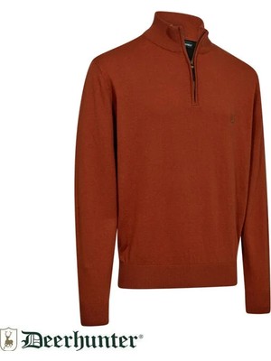 Deerhunter Harrington Fermuarlı Kahve Kazak 2xl