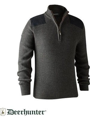 Deerhunter Rogaland Yarım Fermuarlı Gri Kazak Xl