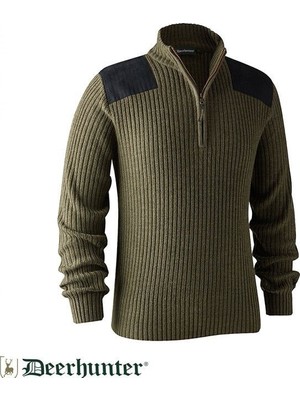 Deerhunter Rogaland Yarım Fermuarlı Yeşil Kazak 2xl
