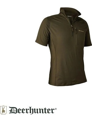 Deerhunter Yaka Fermuarlı K.kollu Yeşil Tişört 2xl