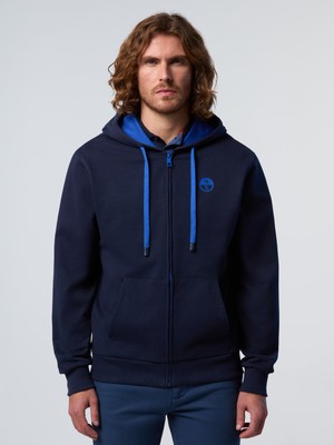 North Sails Kapüşonlu Fermuarlı Pamuk Sweatshirt