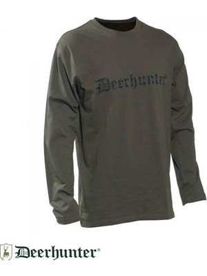 Deerhunter Logo Yeşil Uzun Kollu Tişört Xl