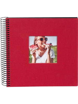 Goldbuch Bella Vista Gerçek Keten Spiralli Fotoğraf Albümü 20X20 cm 40 Siyah Sayfa