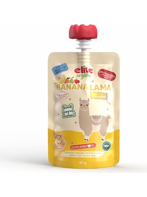 Elite Naturel Banana Lama Organik Karışık Meyve Püresi 110 gr
