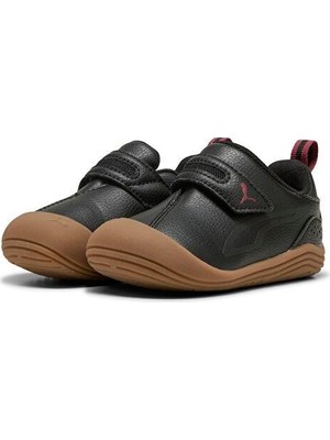 Puma 40284801 Kitten Sl Inf Çocuk Ayakkabısı Siyah Deri EVA Taban Düz Tabanlı Erkek Çocuk İçin