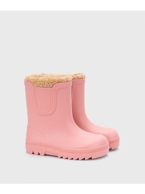 Igor Verona Borreguito Kız Çocuk Yağmur Çizmesi Pembe Dolgu Topuklu Rahat Taban W10340-402