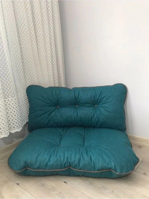 Beyzima Petek Önü Palet Yer Minderi Ikili Takım Petrol Mavisi