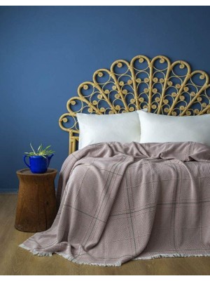 Pamuklar Apricitas Home Çift Kişilik Albert Pembe Tek Pike Çarşafsız