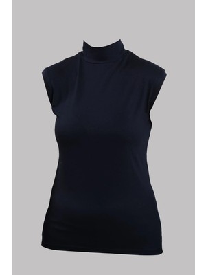Hürrem Bone Lacivert Body Balıkçı Yaka Viskon Sıfır Kollu 1027_02