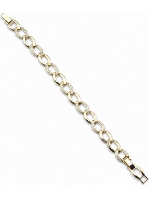 Sose Moda Yarı Taşlı Ikonik Zincir Bileklik - Gold