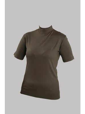 Hürrem Bone Haki Body Balıkçı Yaka Viskon Yarım Kollu 1028_09