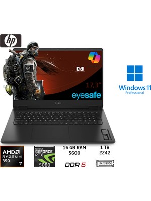 Hp omen 17-DB1015NT Ryzen Ai 7-350 16GB 1tb RTX5060 8gb 17.3 144hz W11 Pro C2EZ5EA Duddi