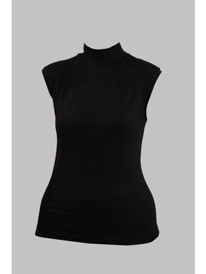 Hürrem Bone Siyah Body Balıkçı Yaka Viskon Sıfır Kollu 1027_01