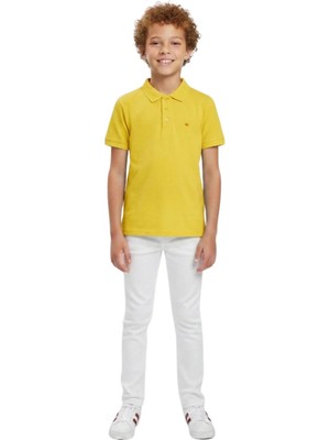 Lily Co Kısa Kollu Desenli Polo Yaka Unisex Tişört