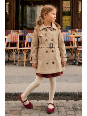 Hc Kids Wear Kız Çocuk Klasik Mevsimlik Trençkot