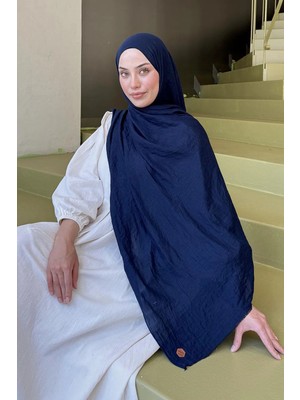 Lamelif Organic Premium Şal Lacivert