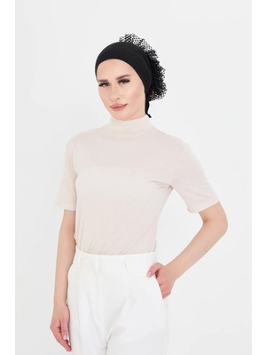 Hürrem Bone Bej Body Balıkçı Yaka Viskon Yarım Kollu 1028_12