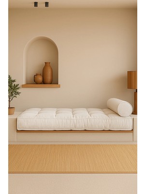 Beyzima Sofa Buklet Kapitoneli Yer-Sedir Minderi - Beyaz