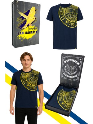 Fenerbahçe Erkek Trıbun Halftone Logolu Tshırt Uv Kutu Hediyeli
