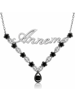 Inure Jewelry Gümüş Çiçek Annem Bayan Kolye