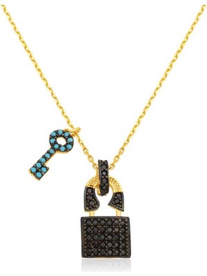Inure Jewelry Gümüş Kalbimin Anahtarı Bayan Kolye