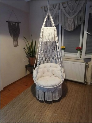 Beyzima Elegant Concept Makrome Salıncak Minderi Ürün "salıncak Görsel Amaçlı Kullanılmaktadır"