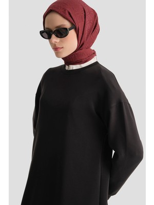Armine Modal Karışımlı Basic Tunik Siyah
