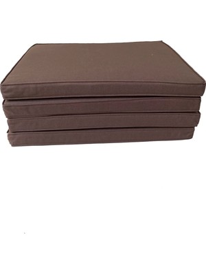 Beyzima Koton Antrasit Fitilli 54X45 cm Ölçüsünde 4 Parça Sandalye Koltuk Minder Seti