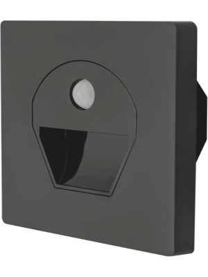Mercora Tech 1 Adet Noas YL69 1522 1W Siyah Kasa Sensörlü Koridor Aydınlatması 3200K Gün Işığı
