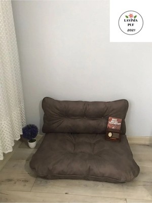 Beyzima Petek Önü Palet Yer Minderi Ikili Takım Kahverengi
