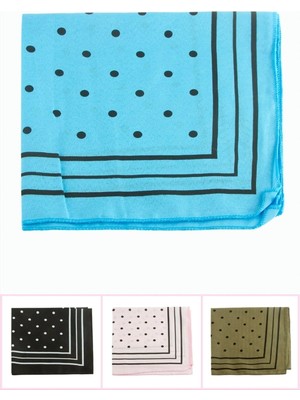 Sepetopia Benekli Desenli Keten Bandana 50*50