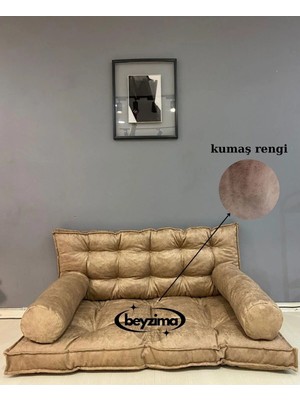 Beyzima (125X45 Cm) Yer Minderi Çift Silindirli ,tv Minderi, Bahçe Minderi, Palet Minderi (Fermuarsızdır)