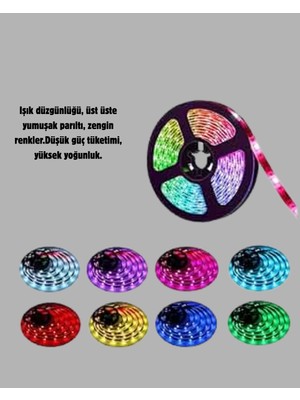 Techora Sale Renkli Smart LED Şerit – Suya Dayanıklı, Esnek, Enerji Tasarruflu