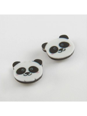 Hace Bazaar Panda Mıknatıslı Plastik Çocuk Küpesi