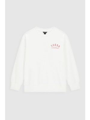 Guess Erkek Çocuk Beyaz Sweatshirt