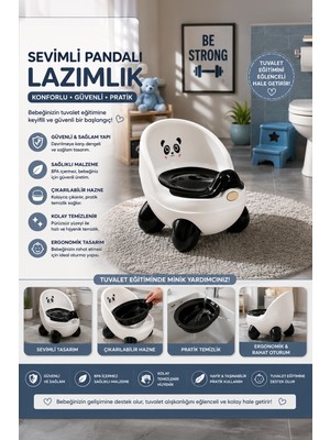 Porsima Passion 0084 Panda Bebek Lazımlığı Beyaz